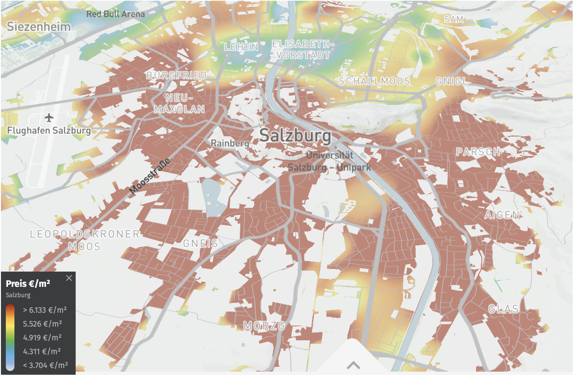 Salzburg Stadt Immobilienpreise Übersicht