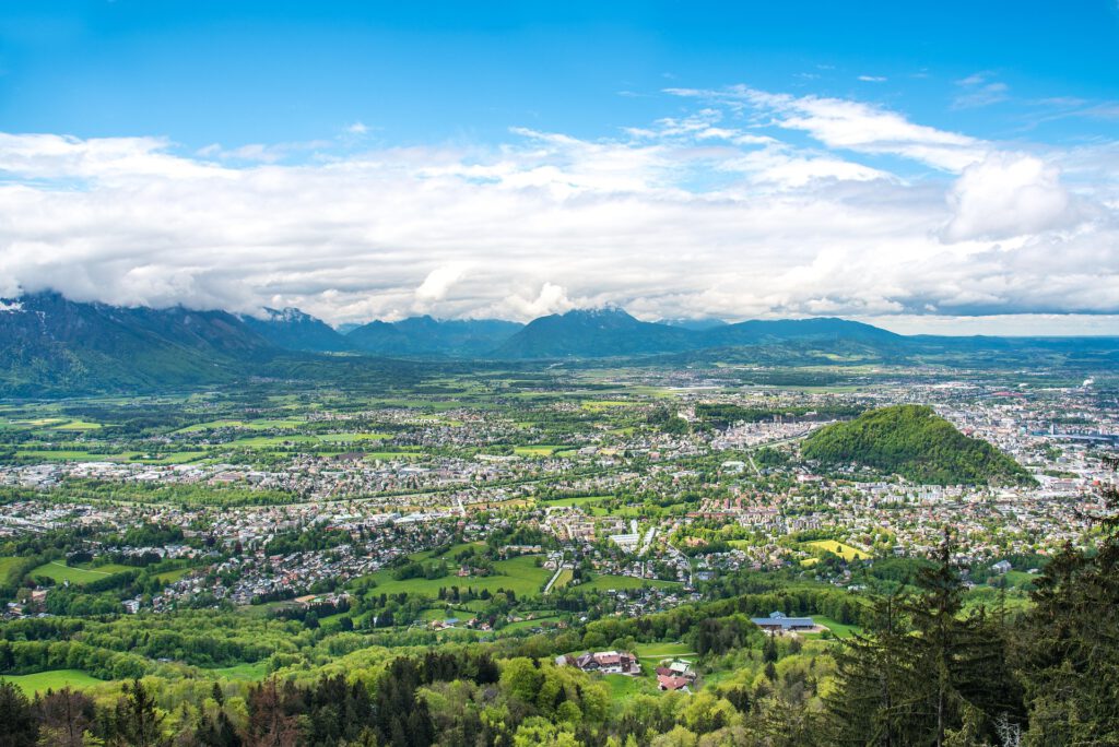 Salzburg Stadt von oben